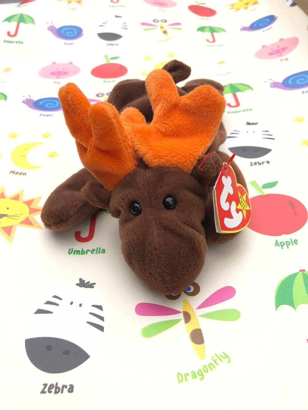 VINTAGE BEANIE BABY "CHOCOLATE" MOOSE 1993 MADE IN USA